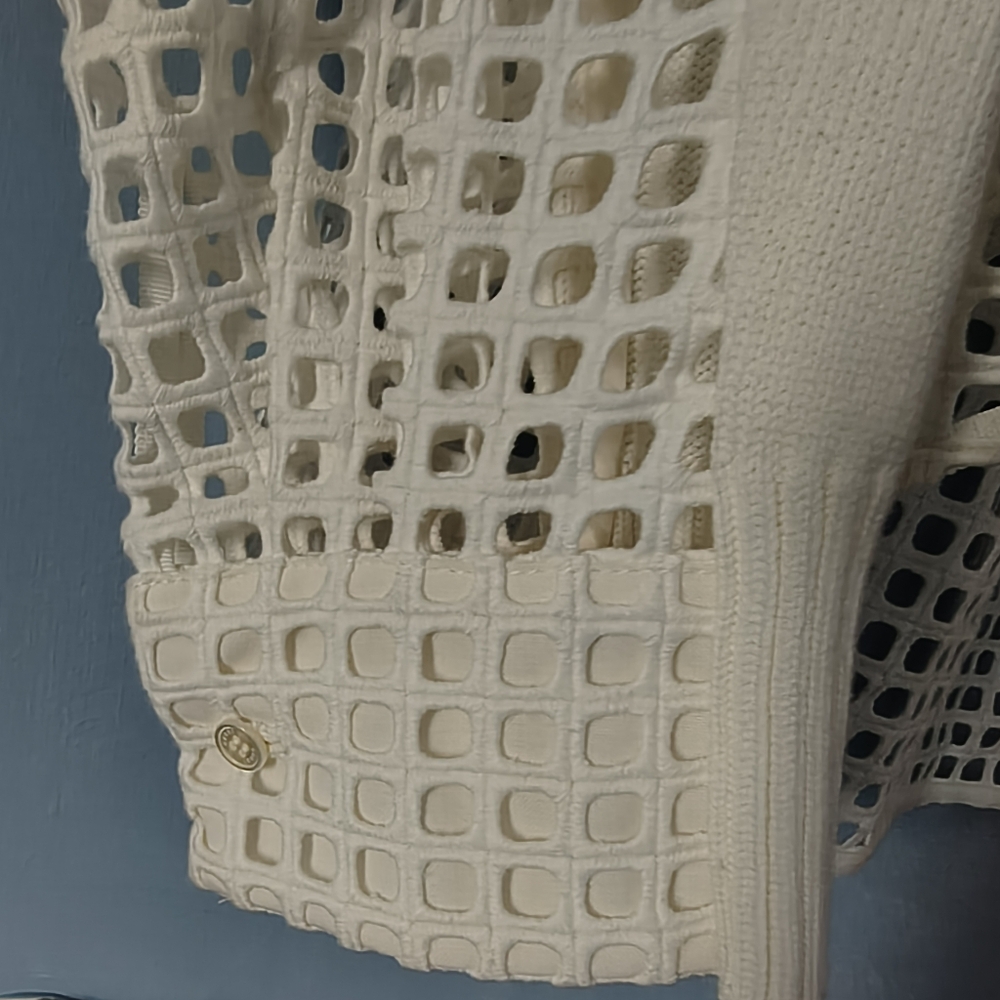 Sacai White Embroidered Cardigan XL - Picture 10 of 14